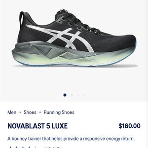 ASICS Novablast 5 Luxe Black and Gray Sneakers